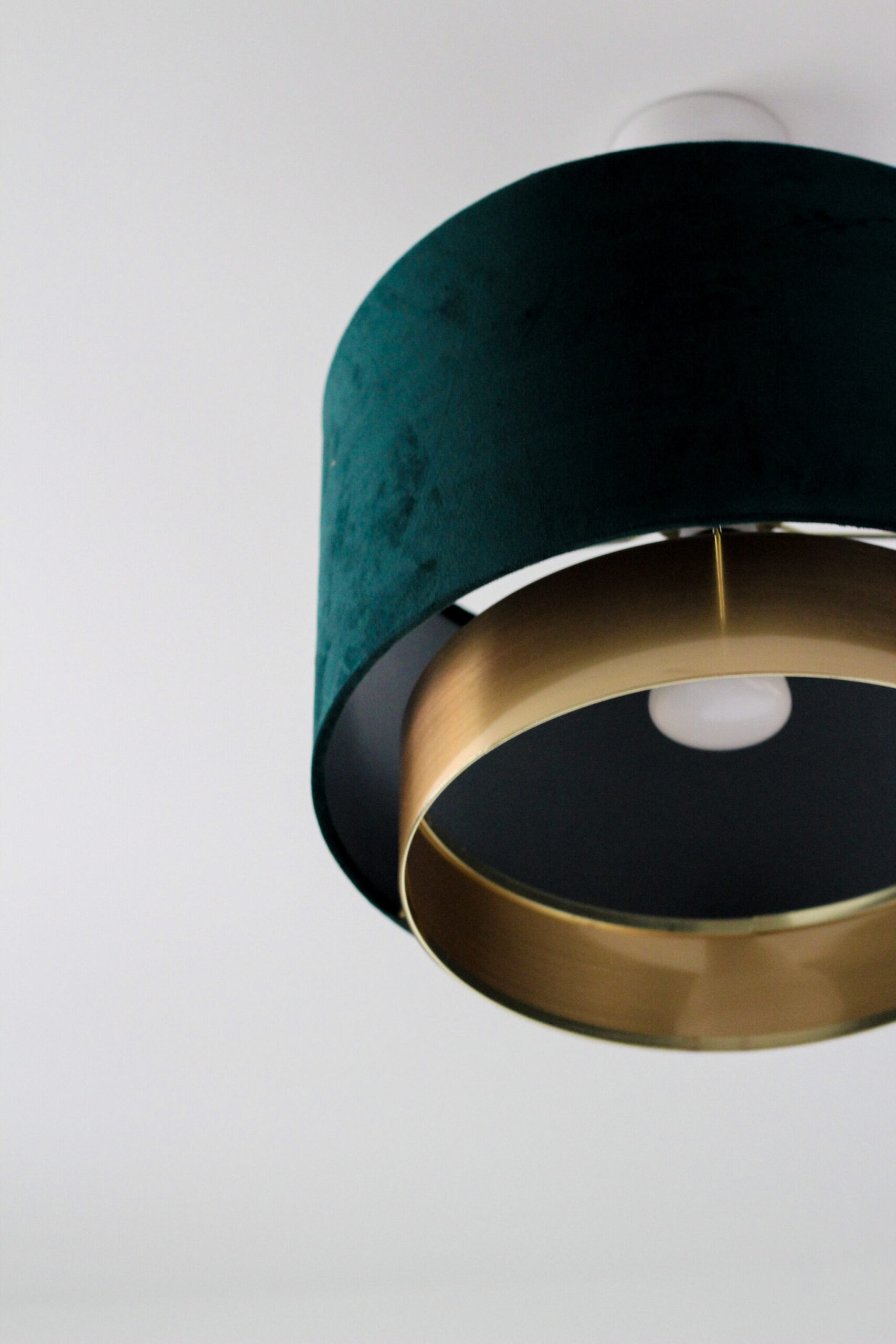 Green velvet lampshade