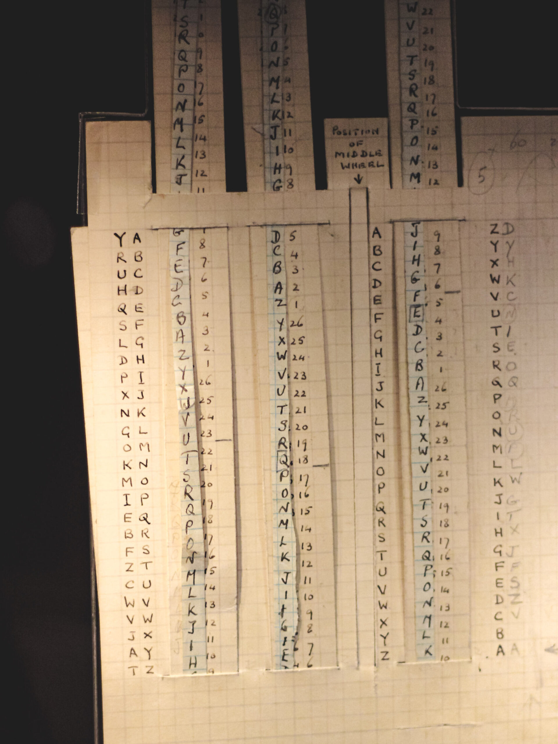 A codex, used to crack codes, at Bletchley Park